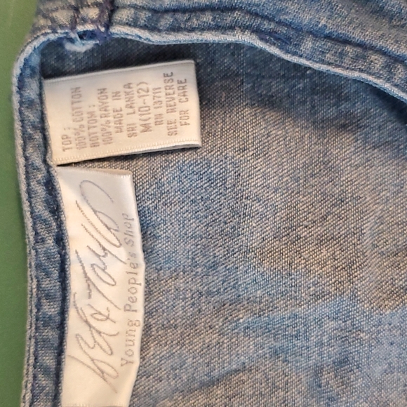 â˘Lord & Taylor'sâ˘Young People's Shopâ˘denim and leaf design dressâ˘sz.10-12 - Picture 3 of 13